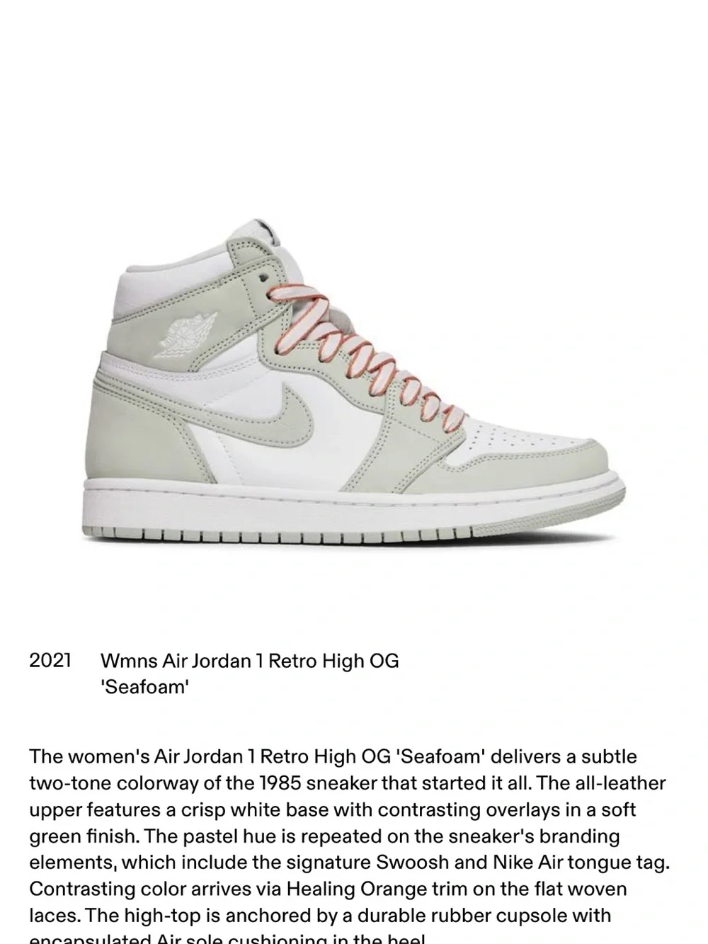 Nike Women’s High-Top Sneakers in White and Light Green